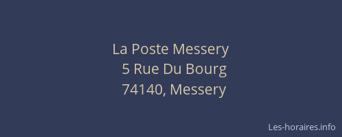 La Poste Messery