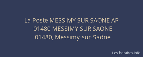 La Poste MESSIMY SUR SAONE AP