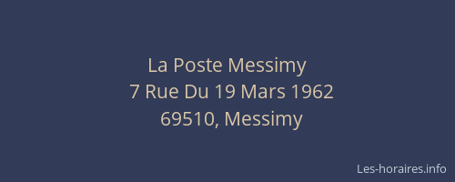 La Poste Messimy