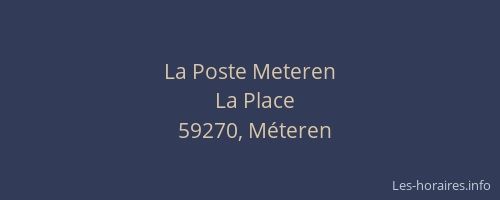 La Poste Meteren