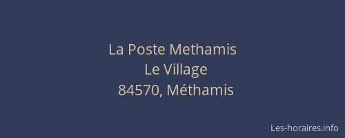 La Poste Methamis