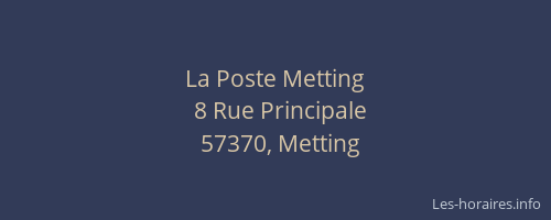 La Poste Metting