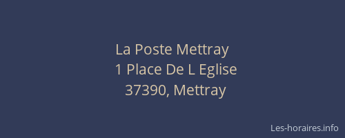 La Poste Mettray