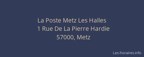La Poste Metz Les Halles