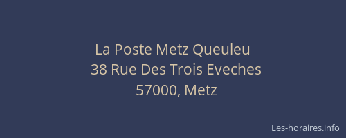 La Poste Metz Queuleu