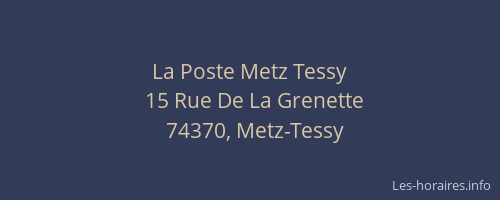 La Poste Metz Tessy