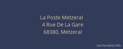 La Poste Metzeral