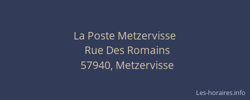 La Poste Metzervisse