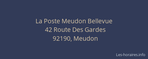 La Poste Meudon Bellevue