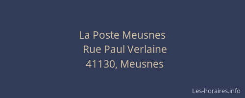 La Poste Meusnes