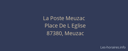 La Poste Meuzac
