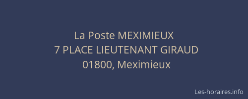 La Poste MEXIMIEUX