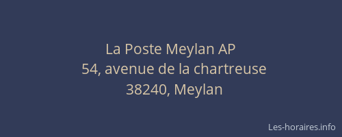 La Poste Meylan AP