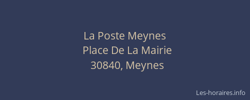 La Poste Meynes
