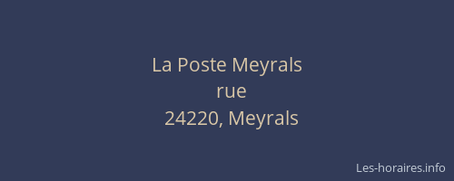 La Poste Meyrals
