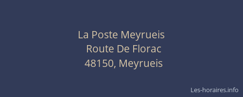 La Poste Meyrueis