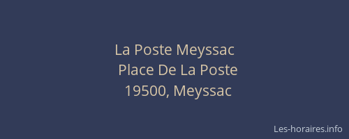 La Poste Meyssac