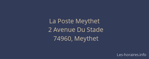 La Poste Meythet