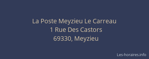 La Poste Meyzieu Le Carreau