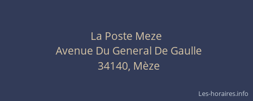 La Poste Meze