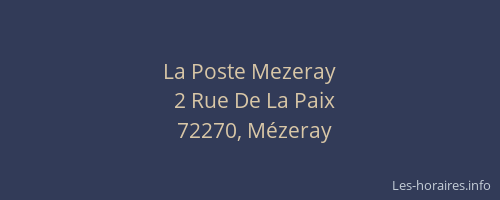 La Poste Mezeray