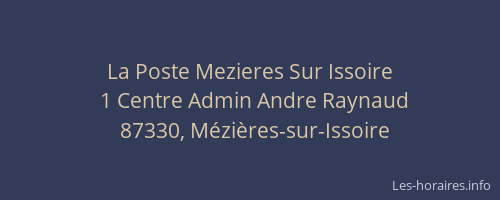 La Poste Mezieres Sur Issoire