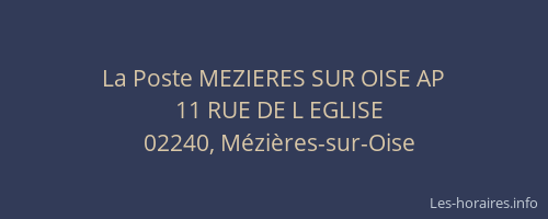 La Poste MEZIERES SUR OISE AP