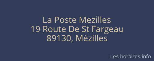 La Poste Mezilles