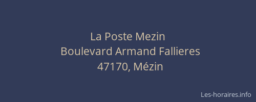 La Poste Mezin