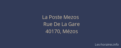La Poste Mezos