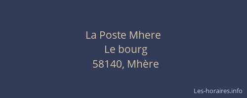 La Poste Mhere