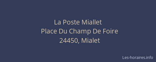La Poste Miallet