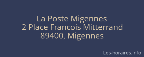 La Poste Migennes