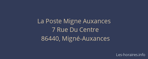 La Poste Migne Auxances