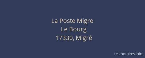 La Poste Migre