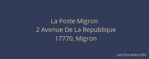 La Poste Migron