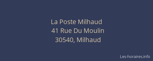 La Poste Milhaud