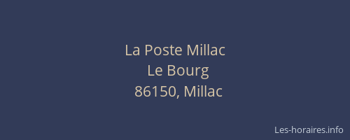 La Poste Millac