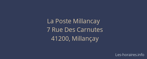 La Poste Millancay