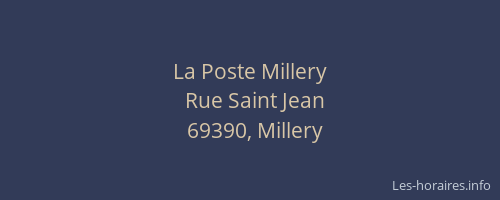 La Poste Millery