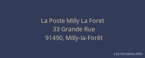 La Poste Milly La Foret