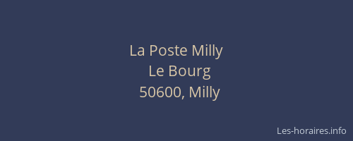 La Poste Milly