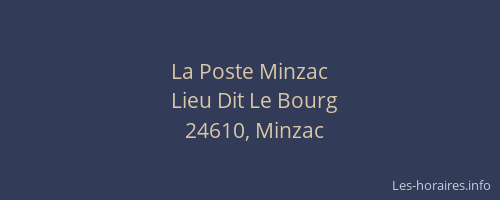 La Poste Minzac
