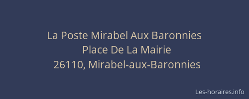 La Poste Mirabel Aux Baronnies