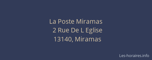 La Poste Miramas
