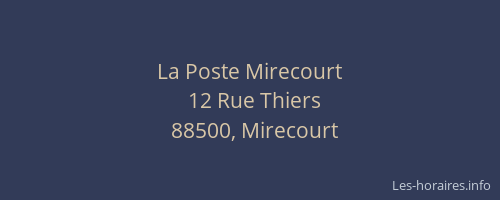 La Poste Mirecourt