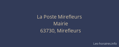 La Poste Mirefleurs