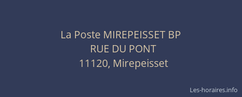 La Poste MIREPEISSET BP