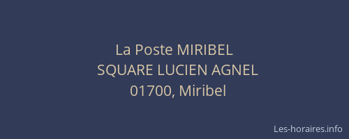 La Poste MIRIBEL