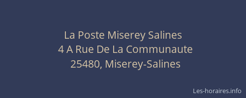 La Poste Miserey Salines